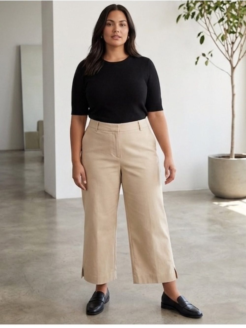 Lane Bryant Wide-Leg Cropped Pants